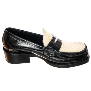 Sorbonne-F - Mocassini Donna Neri / Bianchi / Ivory JCSJC93821-BLA . JEFFREY CAMPBELL 