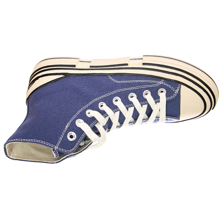 Endorphine-Hi Canvas - Scarpe Stringate Profilo Alto Donna Blu / Navy JCSJCD037203-NVY . JEFFREY CAMPBELL 