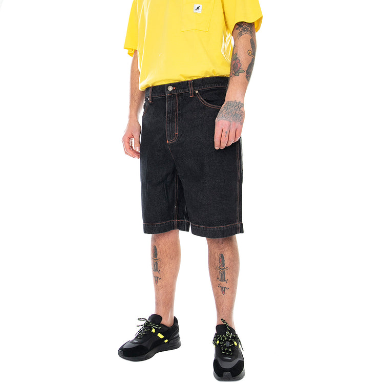 Mens Og Rinse Denim Jeans Shorts - Grey Black - Bermuda Denim Jeans Uomo Grigi KRCKKMQ12112LBLK . KARL KANI 
