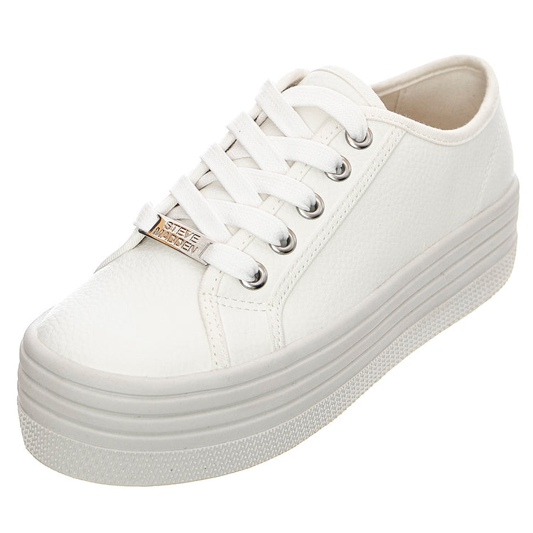 Bobby - Scarpe Stringate Profilo Basso Donna Bianche SMPBOBBI-WHT . STEVE MADDEN 