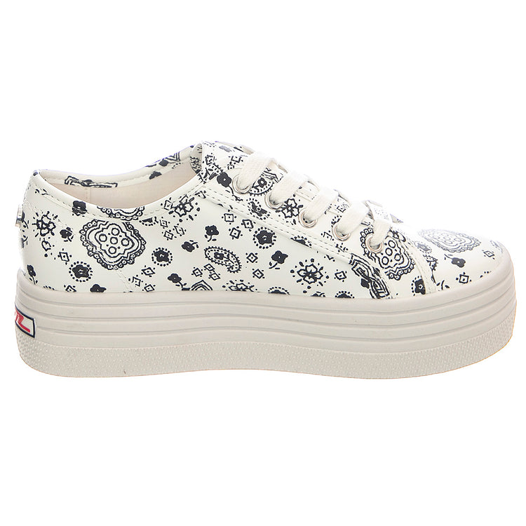 Bobbi - Scarpe Stringate Profilo Basso Donna Bianche SMPBOBBI-WHTMULT . STEVE MADDEN 