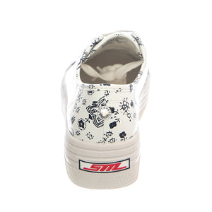 Bobbi - Scarpe Stringate Profilo Basso Donna Bianche SMPBOBBI-WHTMULT . STEVE MADDEN 