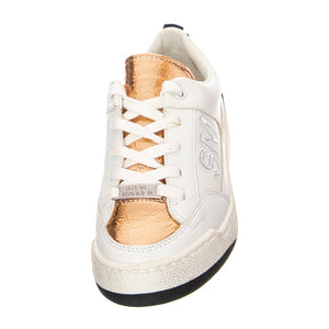 Gimmie Action - Scarpe Stringate Profilo Basso Donna Bianche / Cow SMPGIMMIE-WHTMLT . STEVE MADDEN 