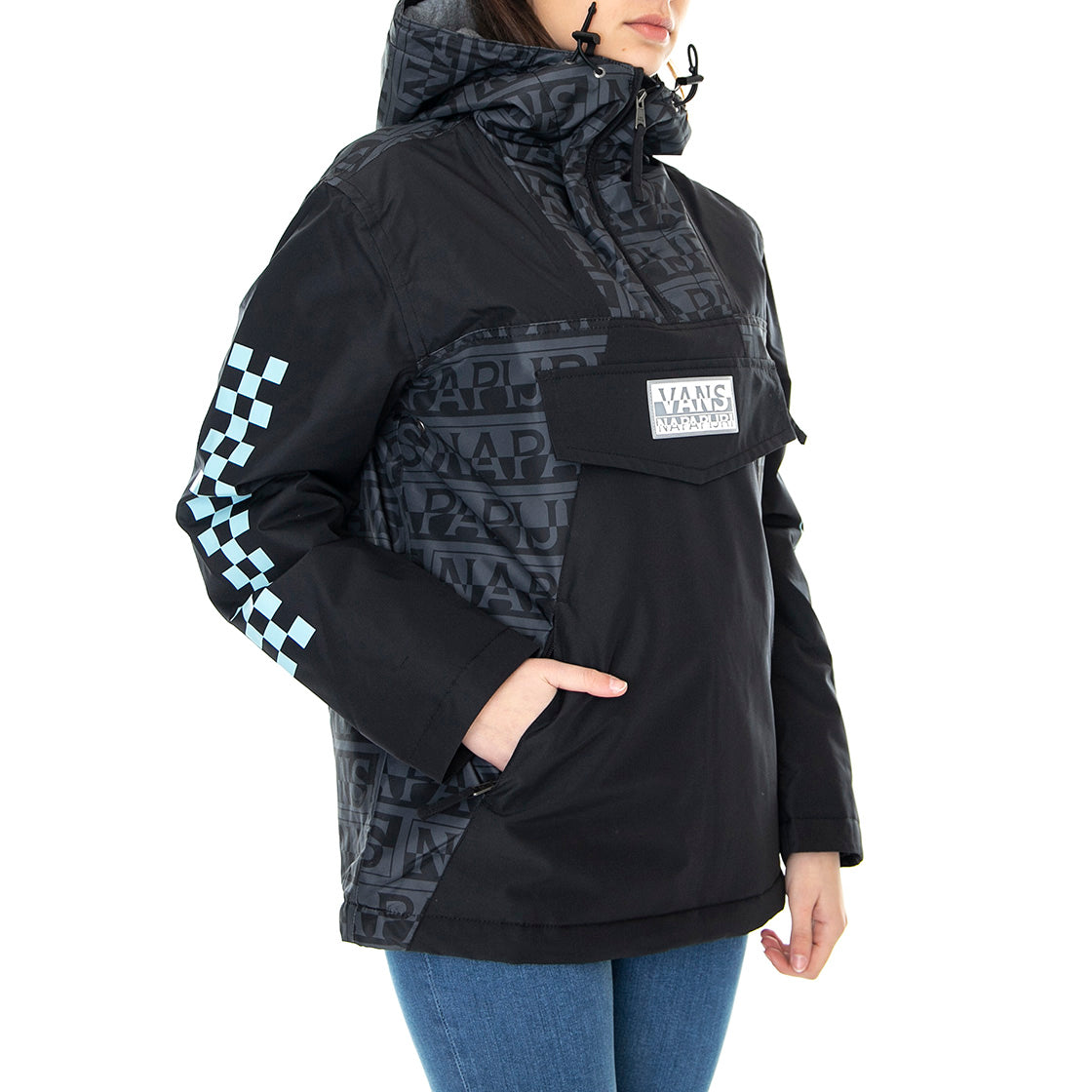 Vans x Napapijri Anorak - Giacca Invernale con Capuccio Donna Nera VN0A53WXBLK1 . VANS 