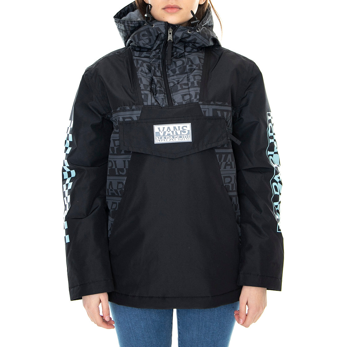 Vans x Napapijri Anorak - Giacca Invernale con Capuccio Donna Nera VN0A53WXBLK1 . VANS 