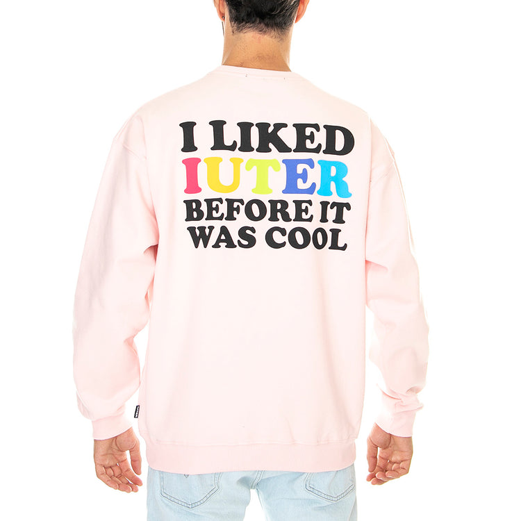 Now Cool Crew Pink - Felpa Girocollo Uomo Rosa 22WISC45-PINK . IUTER 