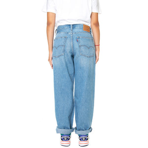 Baggy Dad Z5993 Medium Indigo Destructe - Pantaloni Denim Jeans Donna Blu A3494-0015 . LEVIS 