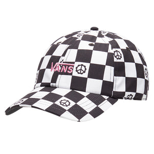Wm Court Side Printed Hat Califas Ditsy White / Black / Lilas - Cappellino con Visiera Bianco / Nero / Checkerbaord VN0A34GRY0J1 . VANS 