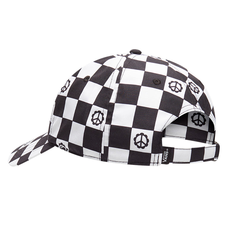 Wm Court Side Printed Hat Califas Ditsy White / Black / Lilas - Cappellino con Visiera Bianco / Nero / Checkerbaord VN0A34GRY0J1 . VANS 
