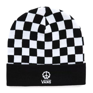 Breakin Out Beanie Peac Black / White - Cappellino a Cuffia Nero / Bianco / Checkerboard VN0A7YSN63M1 . VANS 