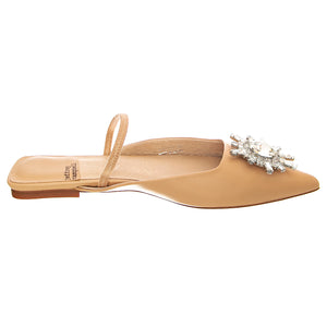 Latira Beige Silver Kid Leather + Fabric - Sandali Donna Beige JCS82258P-108-BEI . JEFFREY CAMPBELL 