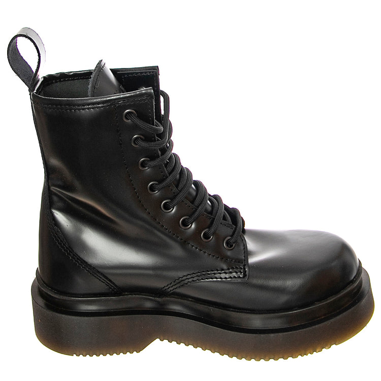 T 8208 Smooth - Stivali Stringati Donna Neri / Smooth Black BTST8208-BKS . MR BOOTS 