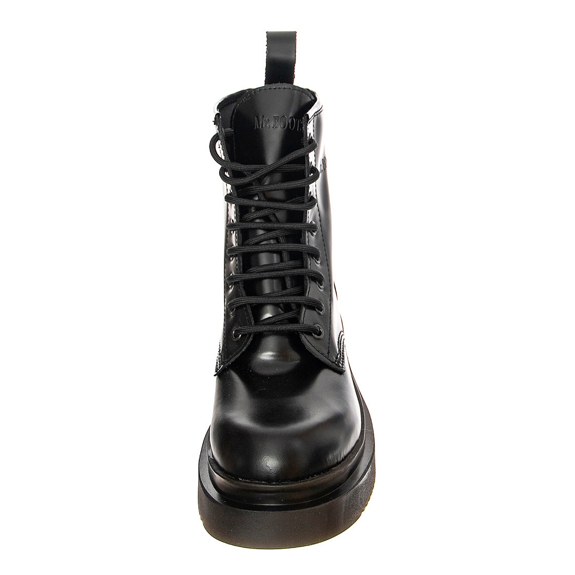 T 8208 Smooth - Stivali Stringati Donna Neri / Smooth Black BTST8208-BKS . MR BOOTS 