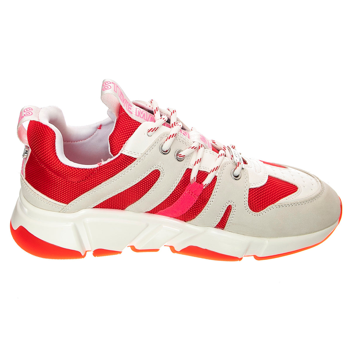 Gamegirl White / Red - Scarpe Stringate Profilo Basso Donna Bianche / Rosse SMPGAMEGIRL-WHT . STEVE MADDEN 