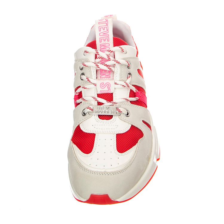 Gamegirl White / Red - Scarpe Stringate Profilo Basso Donna Bianche / Rosse SMPGAMEGIRL-WHT . STEVE MADDEN 