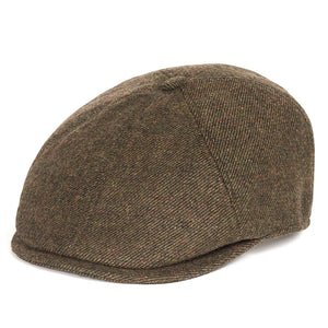 Claymore Bakerboy Olive Twill - Cappello a Coppola Verde MHA0708-OL51-FW23 . BARBOUR 