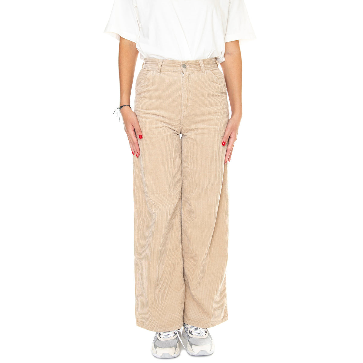 W' Jens Pant Wall /rinsed - Pantaloni Donna Beige I032258.G102 . CARHARTT WIP 