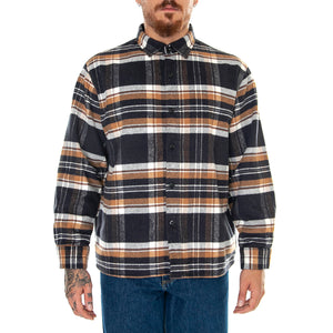 Sebastian Shirt LS Navy / Brown - Camicia Uomo Multicolore I032582.1WO.67. . EDWIN 