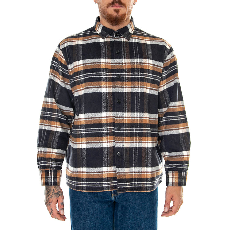 Sebastian Shirt LS Navy / Brown - Camicia Uomo Multicolore I032582.1WO.67. . EDWIN 