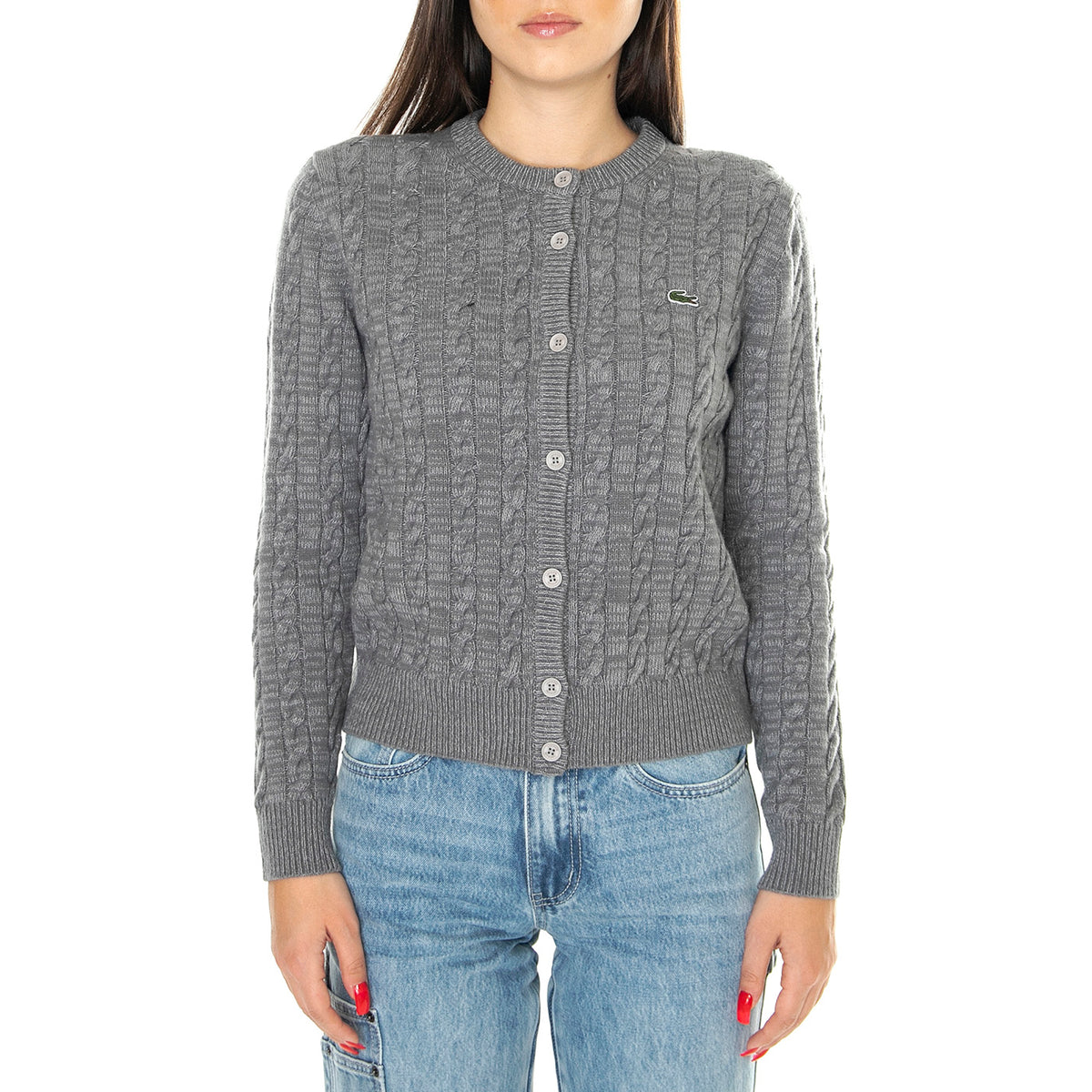 Pullover AF0904-LIJ Donna Grigio AF0904-LIJ . LACOSTE 