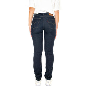 724 High Rise Straight Blue Wave Rinse Dark Indigo Worn In - Pantaloni Denim Jeans Donna Blu 18883-0227 . LEVIS 