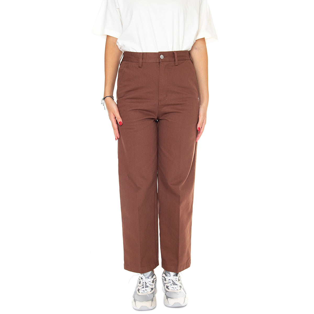 Brighton Carpenter Pant Sepia - Pantaloni Velluto Donna Marroni 242020087-SEP . OBEY 