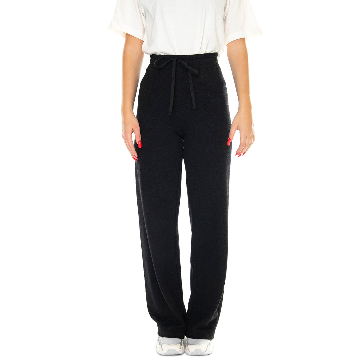 Black Trash Eri Pants - Pantaloni Donna Neri WPT00112 . THINKING MU 