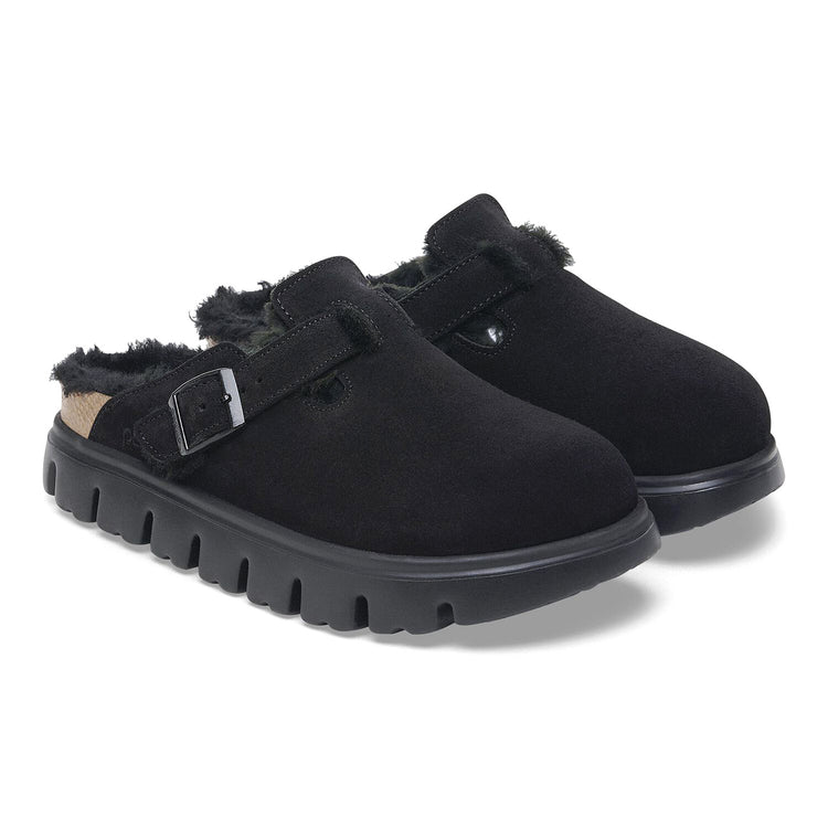 Boston Chunky Shearling - Black - Sabot in Pelle Scamosciata Donna 1028453 . BIRKENSTOCK 