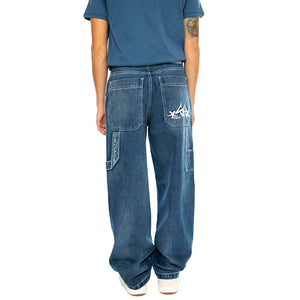 R-Bianco Alonato ST W Dark Blue - Pantaloni Denim Jeans Uomo Blu LF6147 . BLUESKIN 