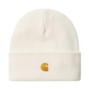 Chase Beanie Wax / Gold - Cappellino a Cuffia Bianco I026222.0SHXX . CARHARTT WIP 