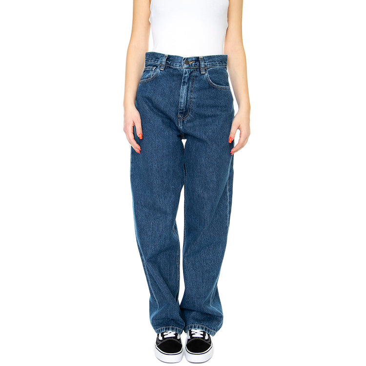 W' BRANDON PANT BLUE STONE WASHED - Pantaloni Denim Jeans Donna Blu I031918.0106 . CARHARTT WIP 