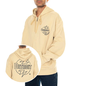Hooded Ablaze Jacket Cornsilk / Air Force Blue - Felpa con Cappuccio e Zip Uomo Beige I033623.2ARXX . CARHARTT WIP 