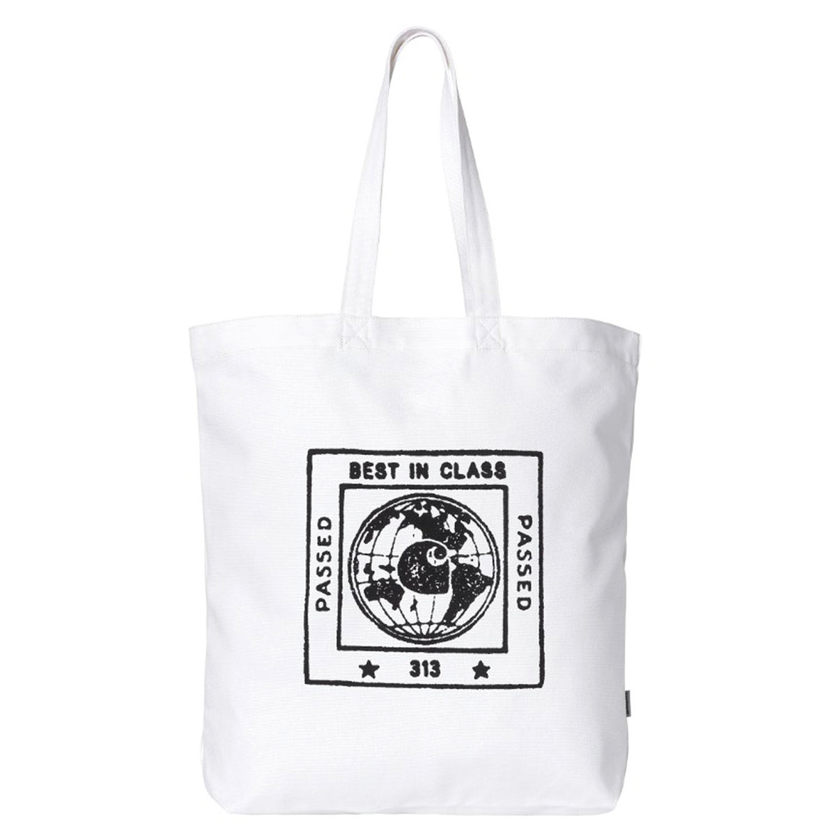 Stamp Tote White / Black - Bora Shopping Bag Bianca I033629.00AXX . CARHARTT WIP 
