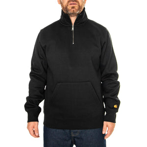 Chase Neck Zip Sweat Black / Gold - Felpa Uomo Nera I033665.00FXX . CARHARTT WIP 