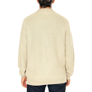Anton Zip Overdyed Sweater Putty - Maglione con Zip Uomo Beige KN00511-PUTTY . HUF 