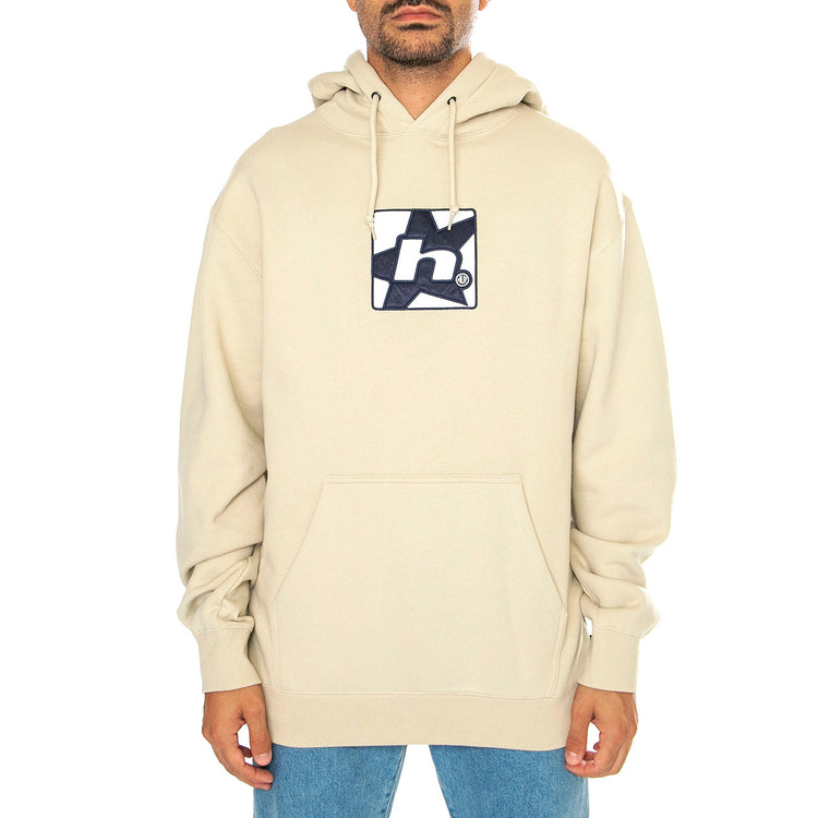 H Star P/O Hoodie Stone - Felpa con Cappuccio Uomo Beige PF00679-STONE . HUF 