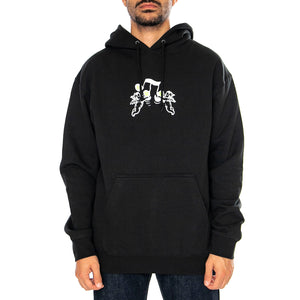 Song P/O Hoodie Black - Felpa Girocollo Uomo Nera PF00681-BLACK . HUF 