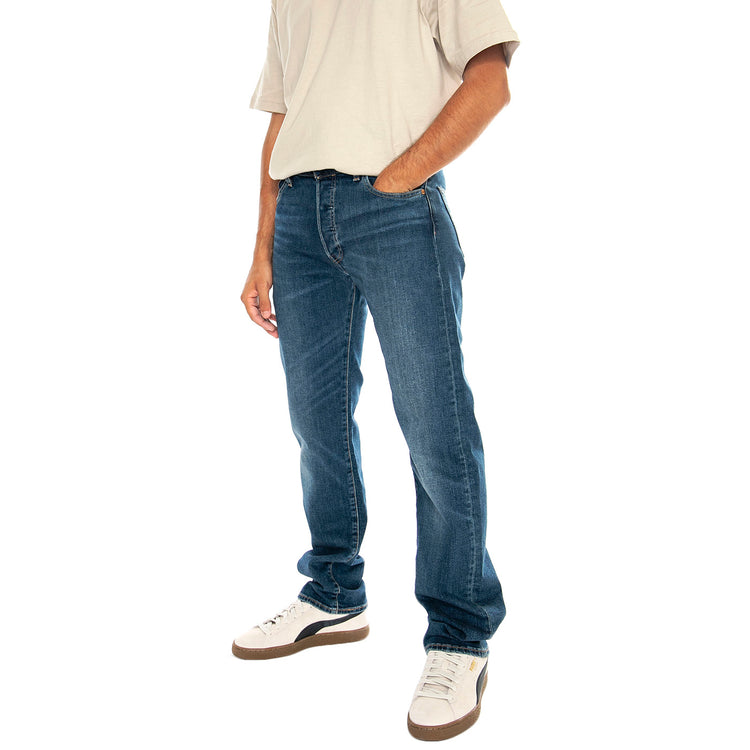 Pantaloni Denim Jeans Uomo Blu - 01 Levi's Original I Cry Alone Dark Indigo Worn In 00501-3215 . LEVIS 