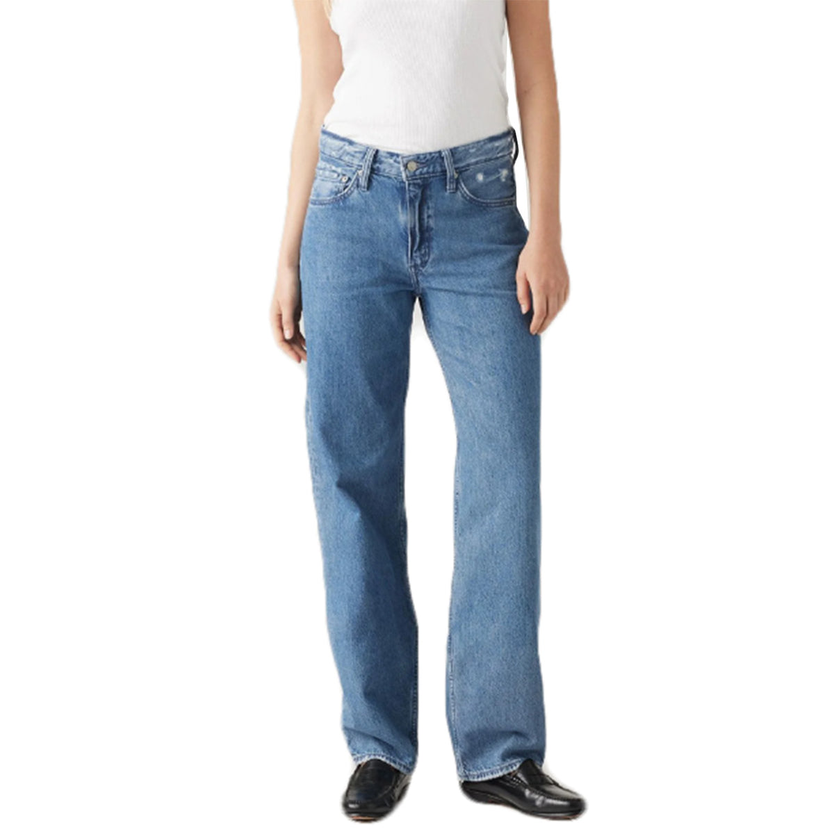 Wellthread Baggy Dada Garden Stone Light Indigo Worn In - Pantaloni Denim Jeans Donna Blu A3028-0007 . LEVIS 