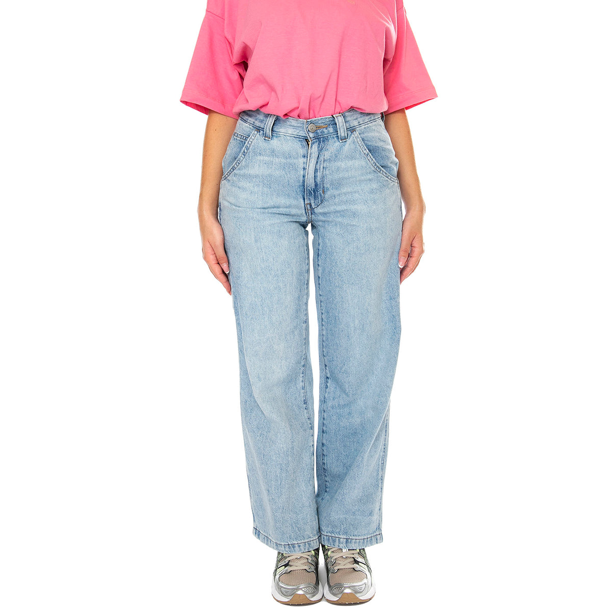 FW Baggy Carpenter Make a Difference LB Light Indigo Flat Finish - Pantaloni Denim Jeans Donna Blu A8699-0000 . LEVIS 