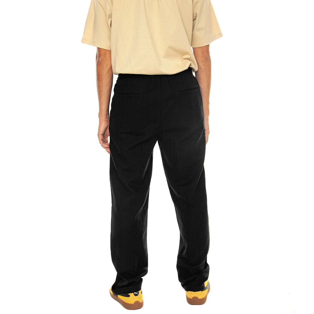 Sinus Loose 0007 Cot Lin Pant Noos Black - Pantaloni Uomo Neri 22028267-Black . ONLY & SONS 