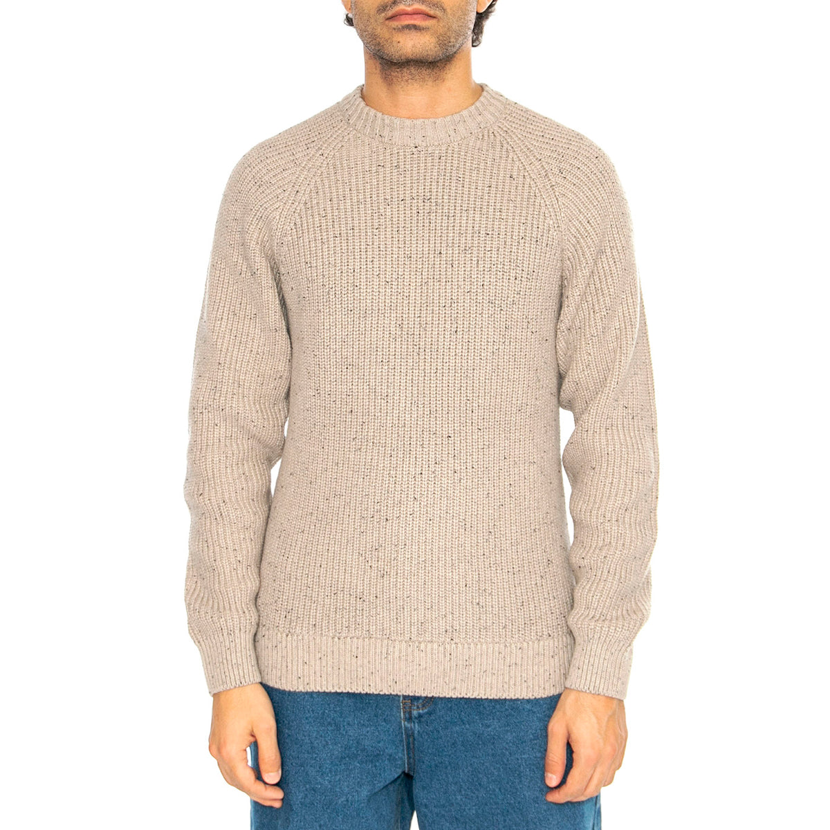Litus Reg 5 Naps Crew Knit Silver Lining - Maglione Girocollo Uomo Beige 22031001-4607409 . ONLY & SONS 