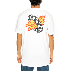 Goal Flame White - Maglietta Girocollo Uomo Bianca SCA-TEE-11380 . SANTA CRUZ 