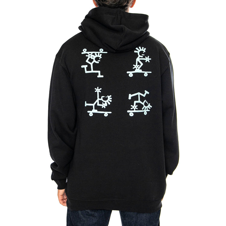 Mini Sk8 Loose Po Black - Felpa con Cappuccio Uomo Nera VN000KU7BLK1 . VANS 
