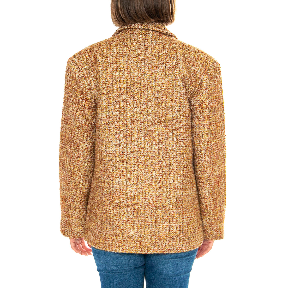 Blazer Oversize Tweed Marrón - Giacca Donna Marrone 43W/11242 . WILD PONY 