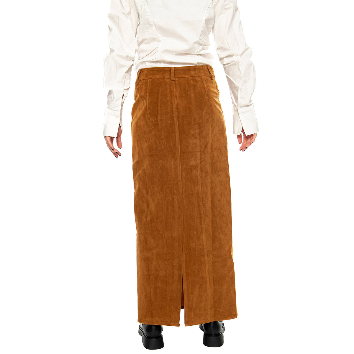 Falda larga ante camel - Gonna Marrone 43W/11283 . WILD PONY 
