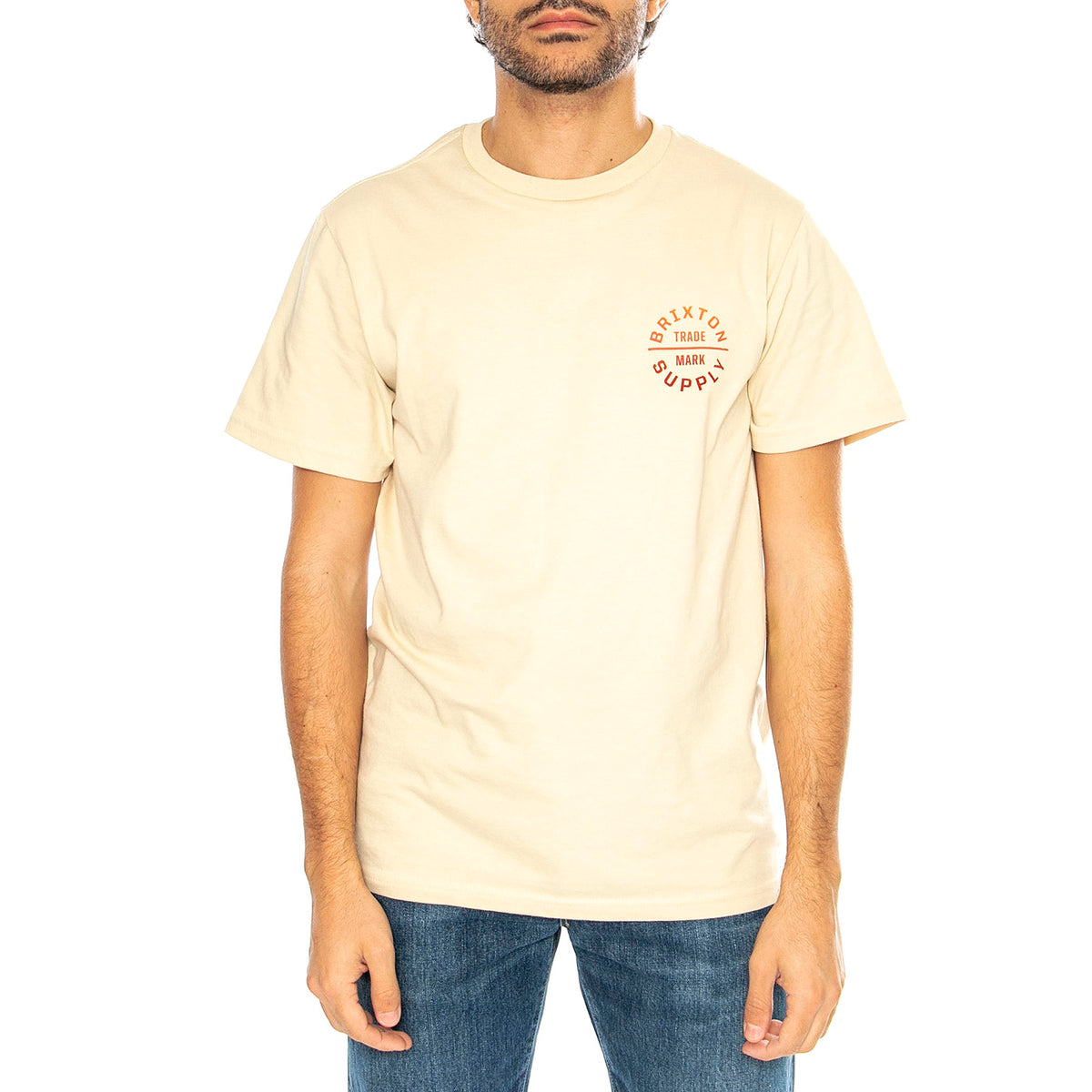 Oath V SS STT Cream / Paradise Gradient - Maglietta Girocollo Uomo Beige 16410-CRMPG . BRIXTON 