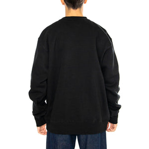 Internationally Known Crewneck Black - Felpa Girocollo Uomo Nera PF00600-BLACK . HUF 