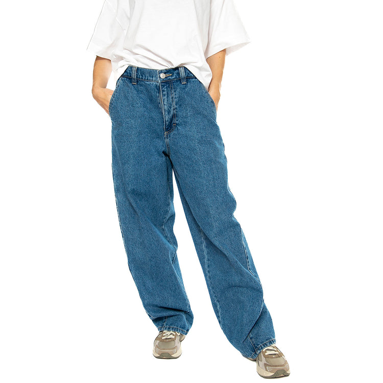 Obey Lily Carpenter Denim Light Indigo - Pantaloni Denim Jeans Donna Blu 242010052-LIN . OBEY 