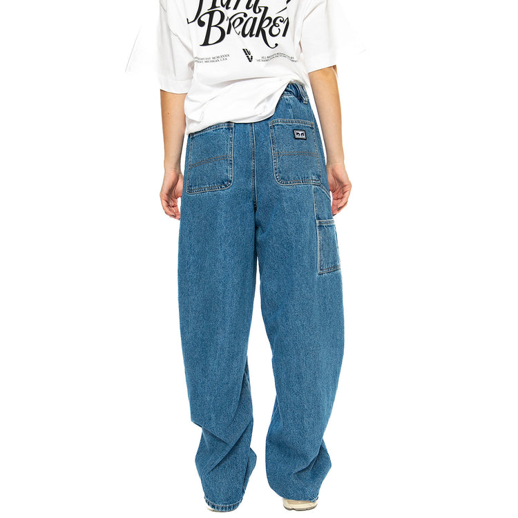 Obey Lily Carpenter Denim Light Indigo - Pantaloni Denim Jeans Donna Blu 242010052-LIN . OBEY 